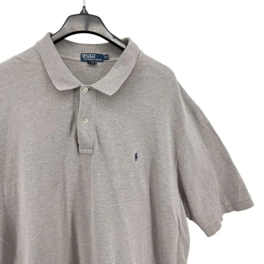 Polo‎ Ralph Lauren Polo Shirt Mens 3XLT Pre-Owned Shirt Gray Short Sleeve Pique